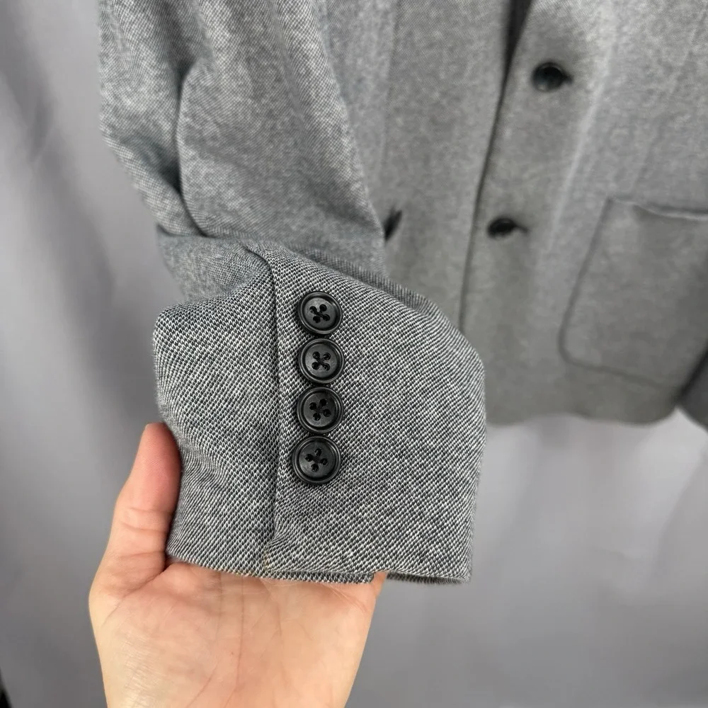 Bonobos Italian Fabric Gray Cotton Sport Coat Blazer Size 38L